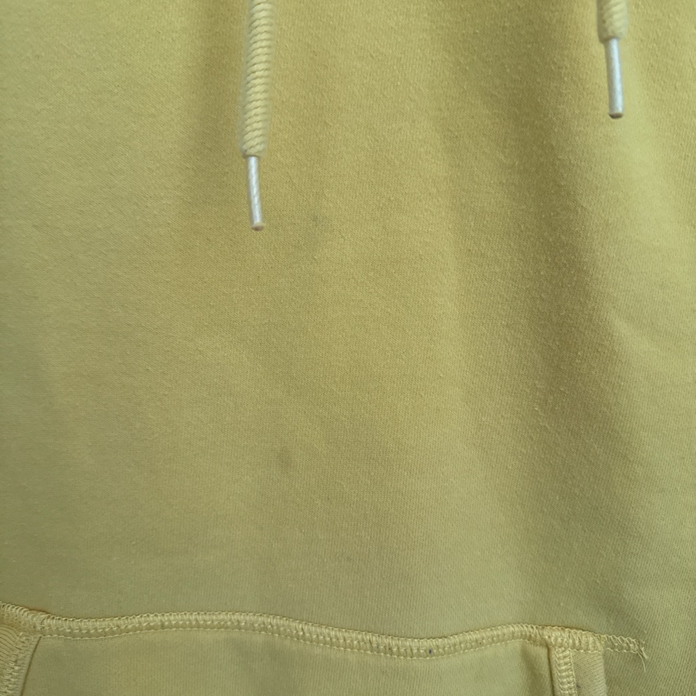 Vans Bold Yellow Hoodie with Black Checkered Sleeves - Picture 3 of 4